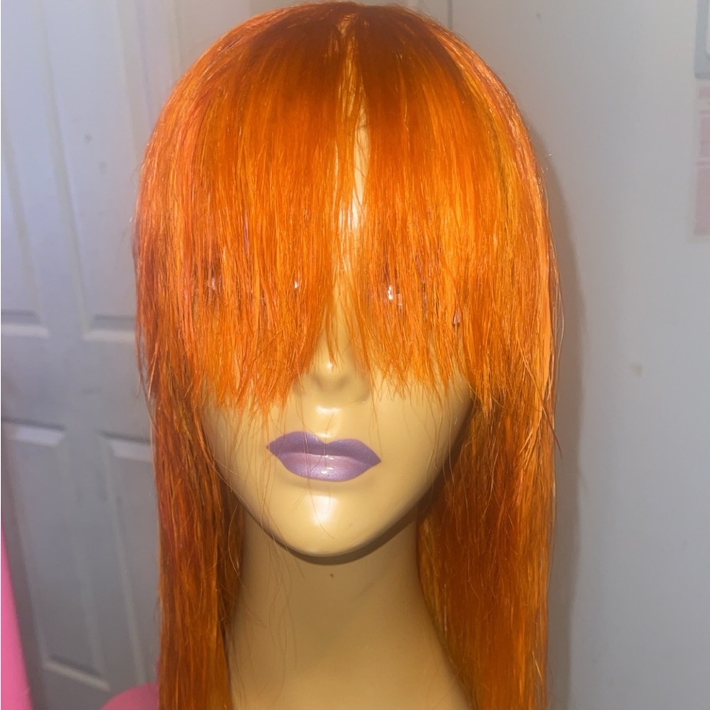 20 inch copper lace front wig